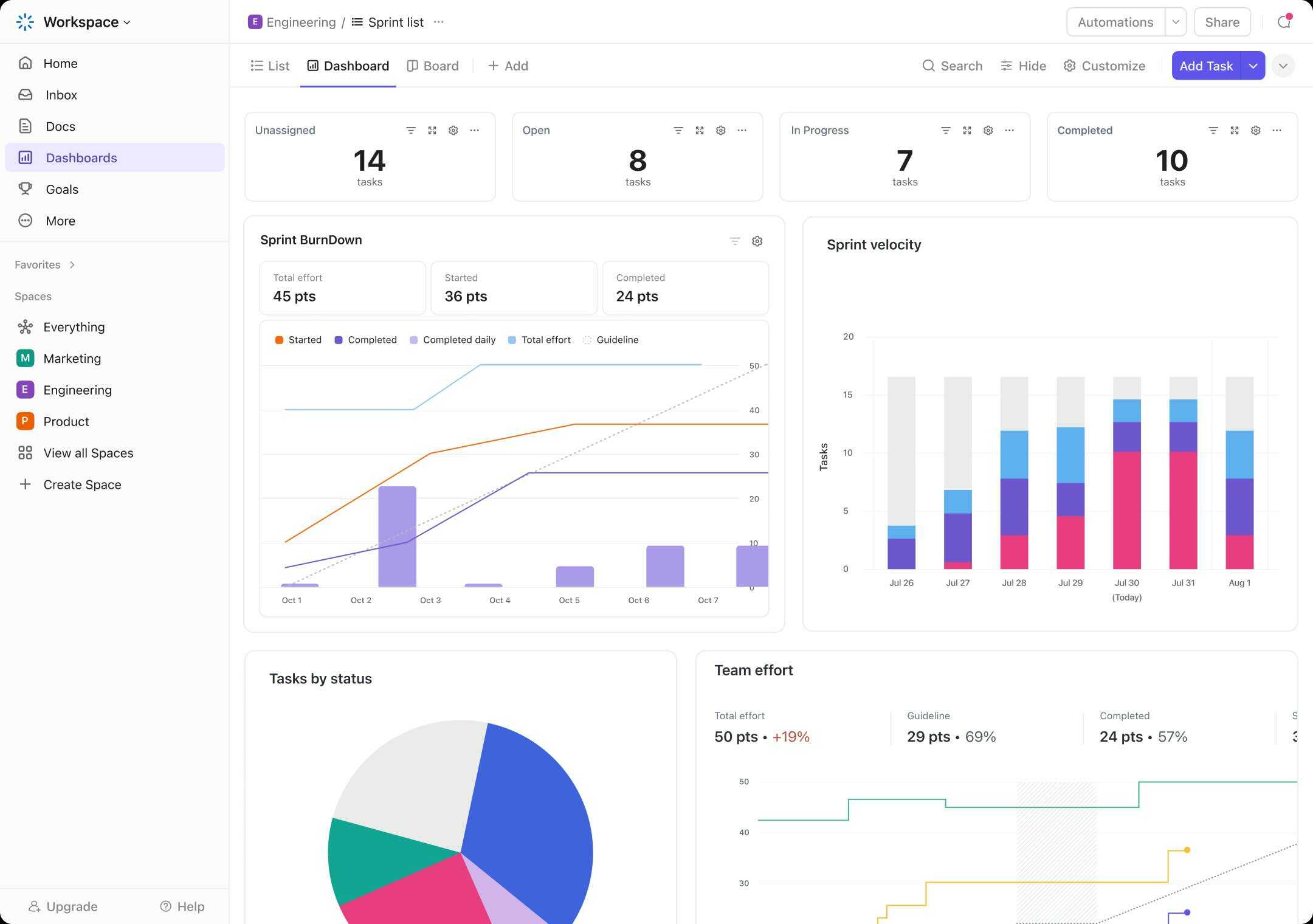 ClickUp interface