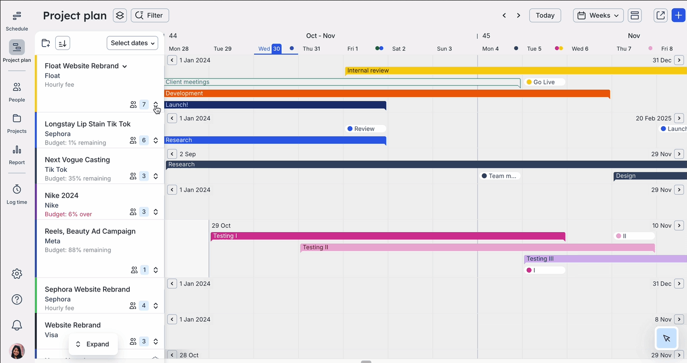 Float interface.