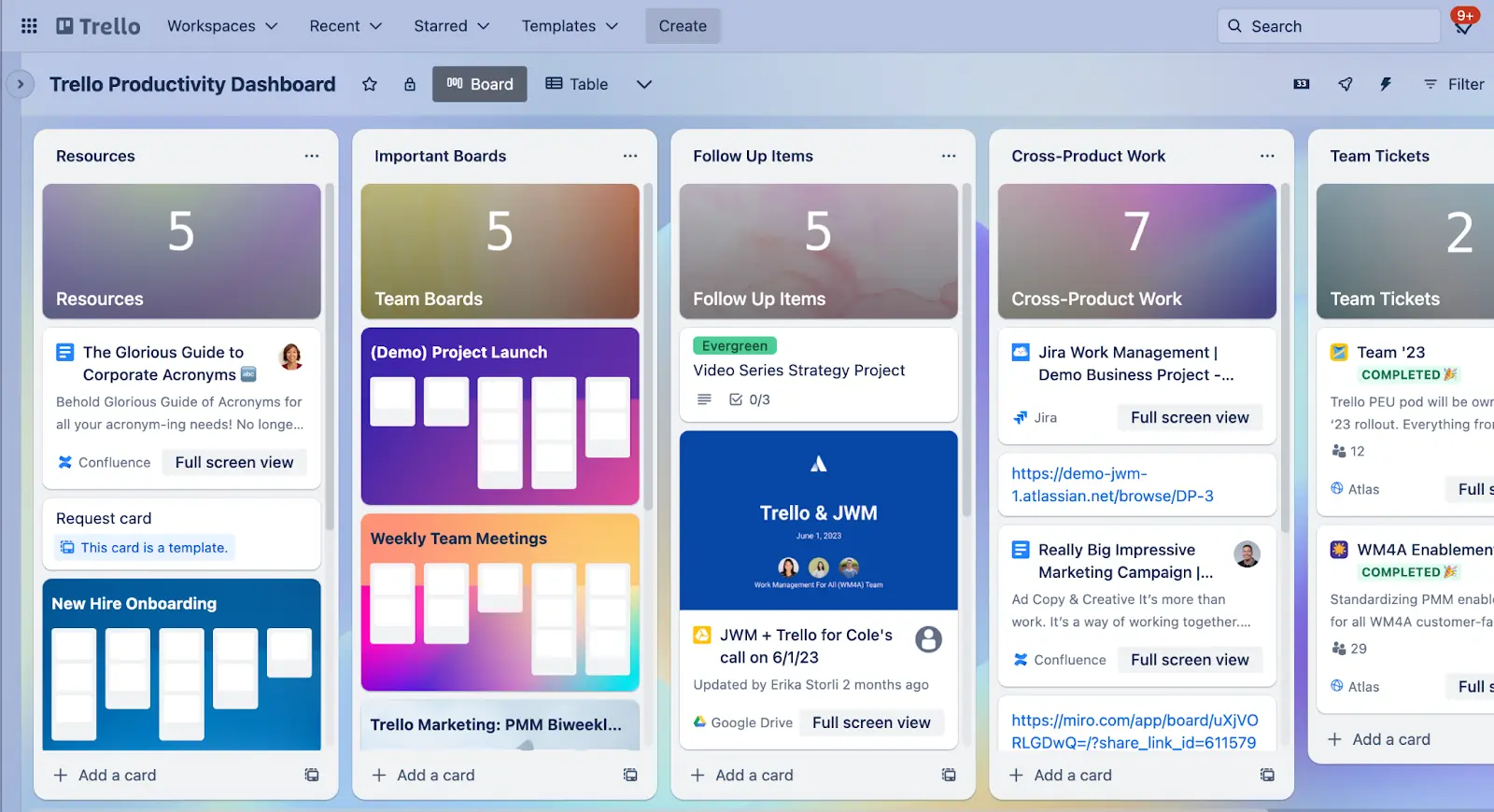 Trello screenshot